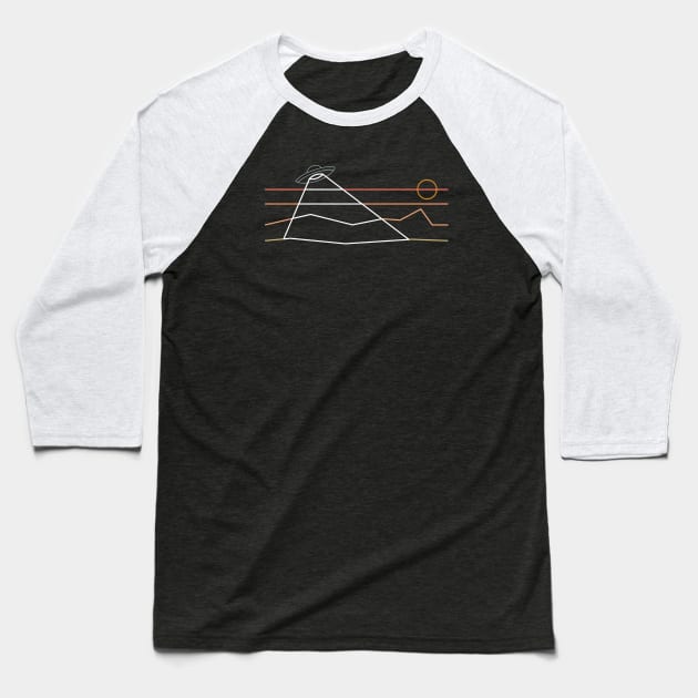 Mountains UFO Baseball T-Shirt by Vanphirst
